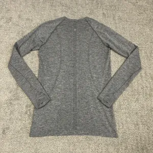 Lululemon Swiftly Tech Shirt Long Sleeve Womens 8 Gray Top Athletic Stretch thumbnail 3