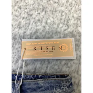Risen Jeans Paisley HR Short Medium Wash High Rise Frayed Hem XL RDS6602 thumbnail 2