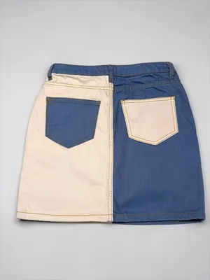 BDG Urban‎ Outfitters Two-Tone Colorblock Denim Mini Skirt thumbnail 2