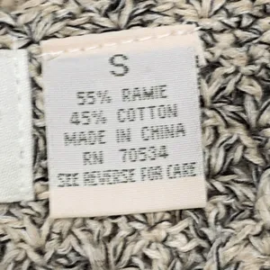 Vintage Marled Knit Cardigan Oatmeal Sweater Coastal Grandmother 90s Minimalist thumbnail 8