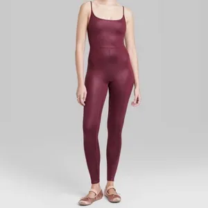 Wild Fable Liquid Burgundy Bodysuit Jumpsuit Woman’s Size Small | NWT thumbnail 3