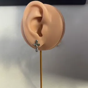 Vintage Cross Hoop Earrings for Men Women Streetwear Hip Hop Punk Unisex Style thumbnail 6