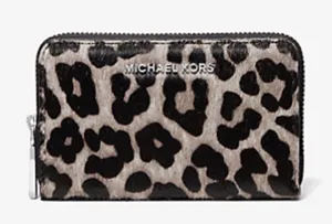 Michael Kors Small Leopard Print Calf Hair Wallet thumbnail 1