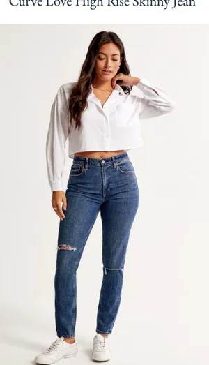 Curve Love High-Rise Skinny Jeans Abercrombie thumbnail 4