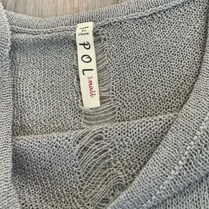 NWOT POL Sheer Knit Tank – Grey Size Small thumbnail 6