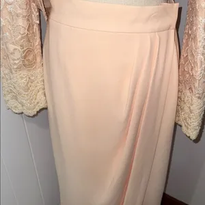 Christian Dior Elegant Lace Overlay Peach Dress Set thumbnail 10