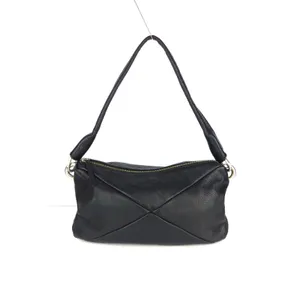 Calvin Klein Black Pebbled Leather Shoulder Bag Hobo Purse Slouchy Zip Y2K thumbnail 8