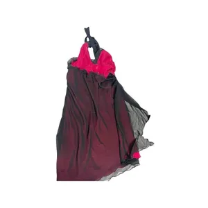 Darjeeling Red/Black Sheer Nightdress Sleepwear‎ Sightgown size M/L FR 40 thumbnail 5