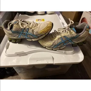 ASICS Gel Kushon 3 Running Shoes White Blue Women’s Size 10 Athletic Sneakers thumbnail 3