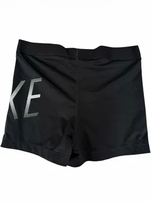 Nike Pro Black Women's Bike Shorts with Branded Waistband thumbnail 3