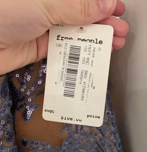 Free People Sequin Blue Dress thumbnail 3