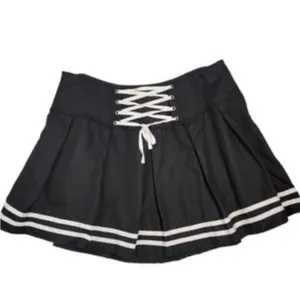 Hot Topic Black Lace-Up Skater Skirt Black Medium New thumbnail 2