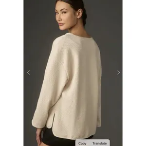 Sanctuary Anthropology Textured Knit Snap Close Shacket Jacket Cream Size S thumbnail 2