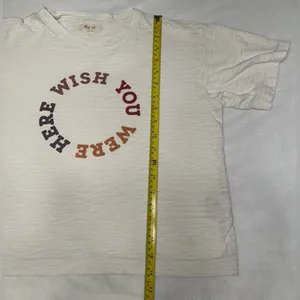 Madewell Wish You Were Here Tee Ivory Casual Cotton Pullover Shirt-Small thumbnail 2