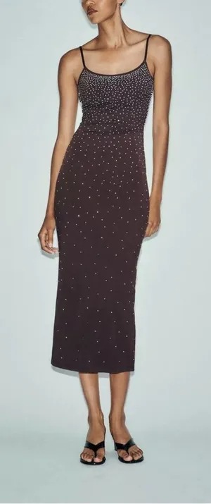 Zara STRASS‎ POLYAMIDE DRESS thumbnail 1