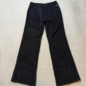 Tommy Hilfiger Tommy Jeans Black Velvety‎ Flare Pants Size 9 V-Waist Y2K Vintage thumbnail 2
