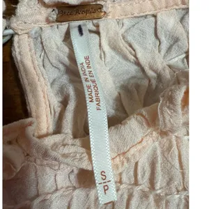 Free People Smocked in Time‎ Romantic Billowy Peach Pink Ethereal Top Sz Small thumbnail 7