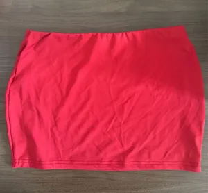 shein red mini skirt thumbnail 2