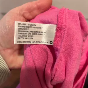 A New Day Hot Pink Linen Blend Wrap Midi‎ Skirt Large Fuchsia Elastic Waist Tie thumbnail 6