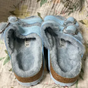 Birkenstock Arizona Shearling Light Blue Sandals Women’s Size 6/6.5 thumbnail 4
