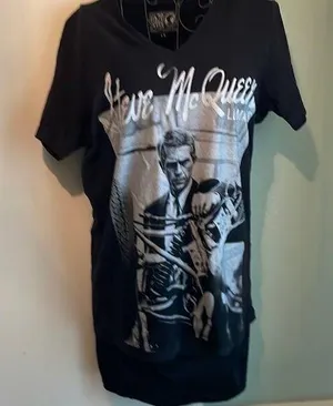 Steve McQueen T shirt Black S Size M thumbnail 1
