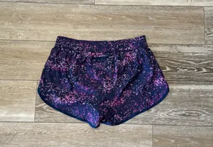 Champion Woman’s Sz L Athletic Shorts Navy Blue w Space Dye Galaxy Print thumbnail 5