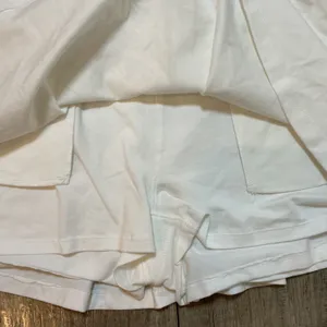 Free People Movement White Skort Tennis Athletic Activewear Skirt Shorts Pocket thumbnail 3