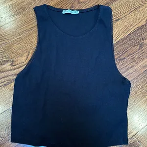 Zara basic cropped rib tank medium thumbnail 6
