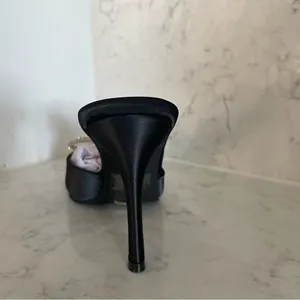 NIB Billini Leilah Bow Heel in Black‎ Satin Sz 7 thumbnail 9