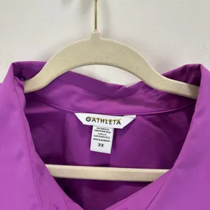 Athleta Oversized Poplin Top Button Up Shirt Relaxed Athleisure Purple 3X NWT thumbnail 7