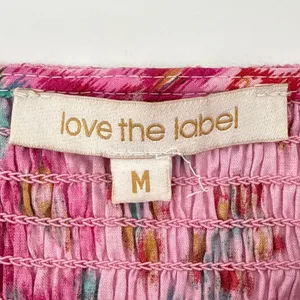 Love the Label M Audrey Smocked Pink Floral Puff Sleeve Tiered Ruffle Mini Dress thumbnail 7