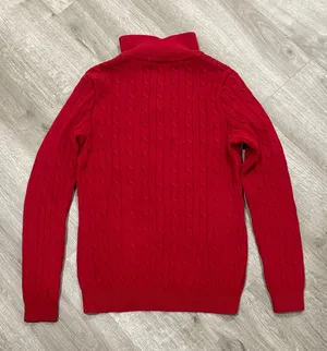 Ralph Lauren Red Cable Knit Sweater thumbnail 4