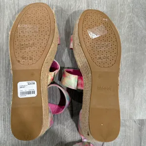 BAMBOO Multicolor Tie-Dye Wedge Sandals thumbnail 11
