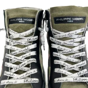 Philippe Model PRSX High Sneaker in Camouflage Military Fuschia Green Size 6 thumbnail 6