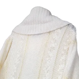 80s Vintage Le Chois Ivory Thick Knit Sweater Women's Size Large thumbnail 9