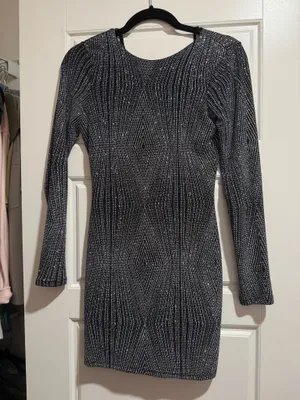 Trixxi Trick Sequin Cocktail Mini Dress Black thumbnail 1