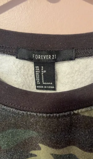 Forever 21 Dark Camo Crewneck Sweatshirt  thumbnail 2