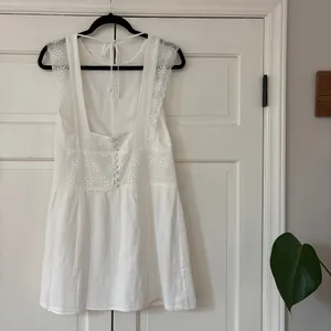 Sézane Naide Mini Dress White Lace Ecru FR 38 US Size 6‎ Bridal Paris Sold Out thumbnail 12