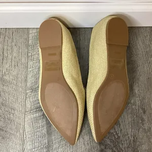 Lulu's Eliane Natural Raffia Pointed Toe Flats Size 10 thumbnail 6