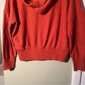 Madewell Women's Size Medium Clairview Hoodie Sweater Maple Glow‎ Orange NC682 thumbnail 12