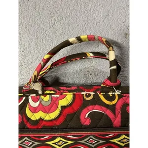 Vera Bradley Puccini Laptop Computer Bag Brown Red Yellow thumbnail 4