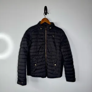 U.S. Polo Assn Channel Side Knit Black Puffer‎ Jacket Size Medium thumbnail 4