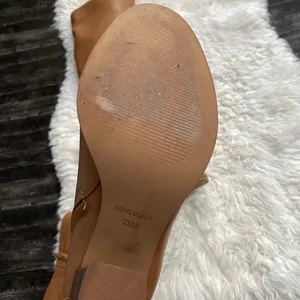 Nine West Brown Tan Knee High Faux Leather Boots Buckle Detail Quiet Luxury thumbnail 4
