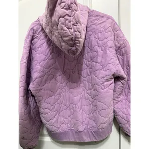 Wild Fable Lavender Cloud‎ Quilted Zip Up Hoodie Jacket Women's Size Small thumbnail 3