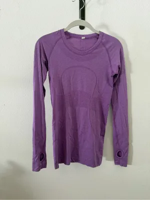 Lululemon Swiftly Tech Long Sleeve Crew Heathered Moonlit Magenta Top thumbnail 5