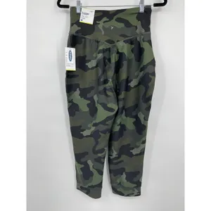 Old Navy Active Green Camo Joggers Pants Crop High Rise Womens Medium NEW thumbnail 10