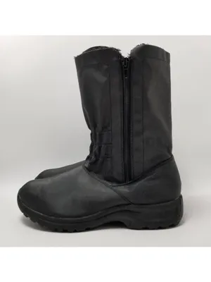 Angel Steps Womens Double Zip Boots Black Round Toe Side Faux Fur Lined Size 10M thumbnail 2