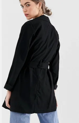 New Look belted shacket in black (New without tag) thumbnail 3