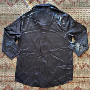VICTORIA'S‎ SECRET | Women's Satin Button Up Long Sleeve Sleep Shirt, Size S thumbnail 2