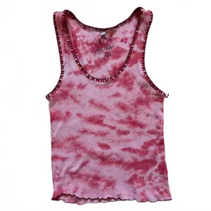 Y2K Tie Dye Crop Tank Top Rhinestone Stitched Sleeveless Red Women's Size Medium thumbnail 3